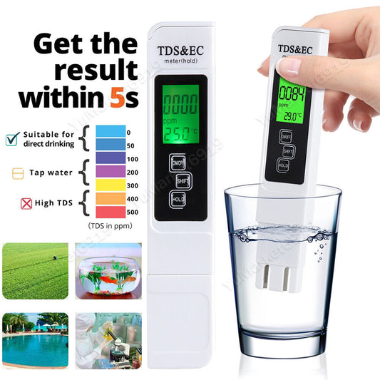 💧 TDS Meter Water Quality Testing Pen – Digital Water Purity Tester for Home